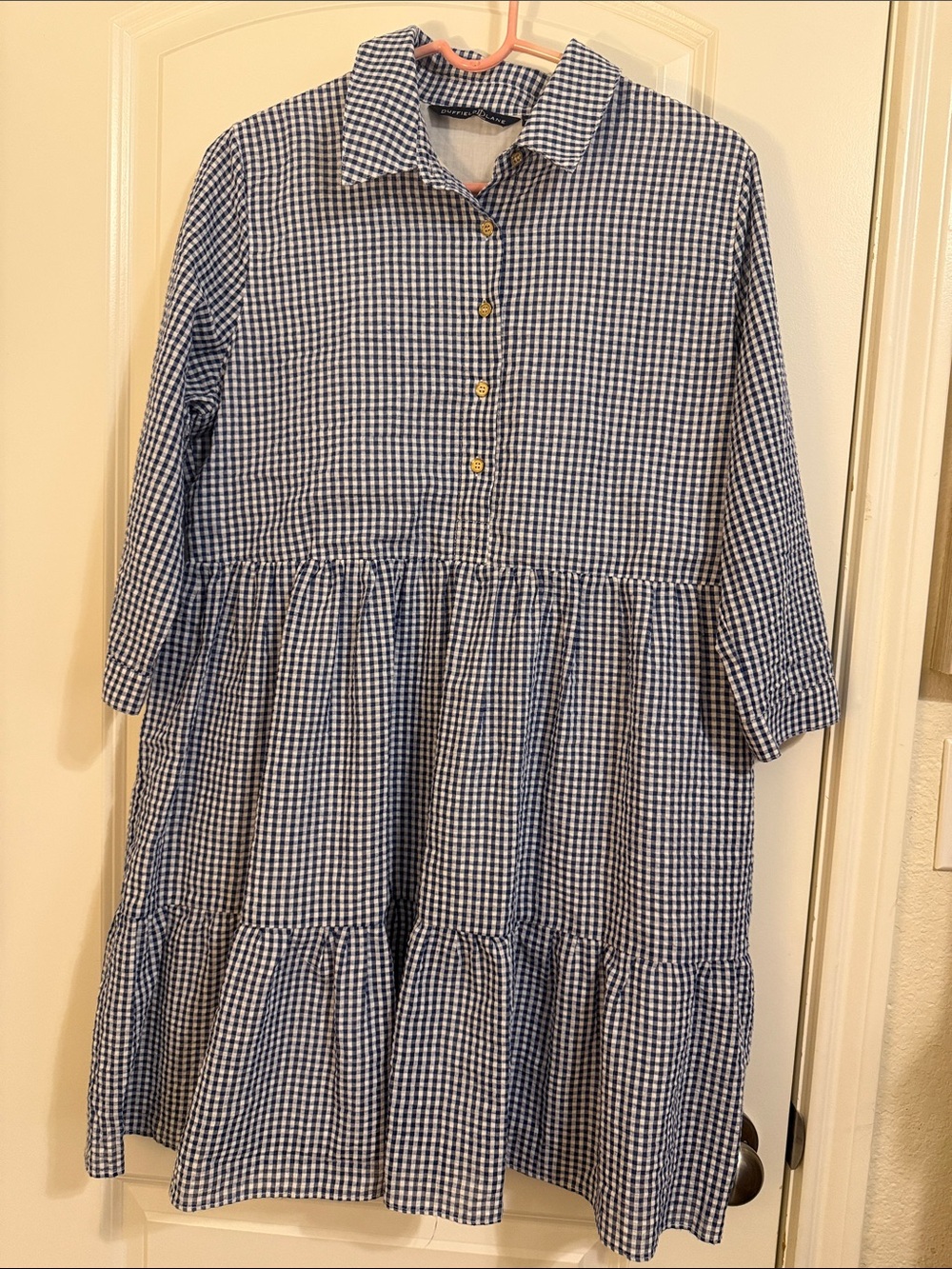 Duffield Lane Navy Gingham Murphy Dress